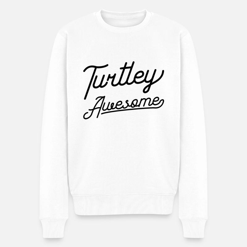 Turtley Awesome - Männer Premium Bio Pullover - Weiß