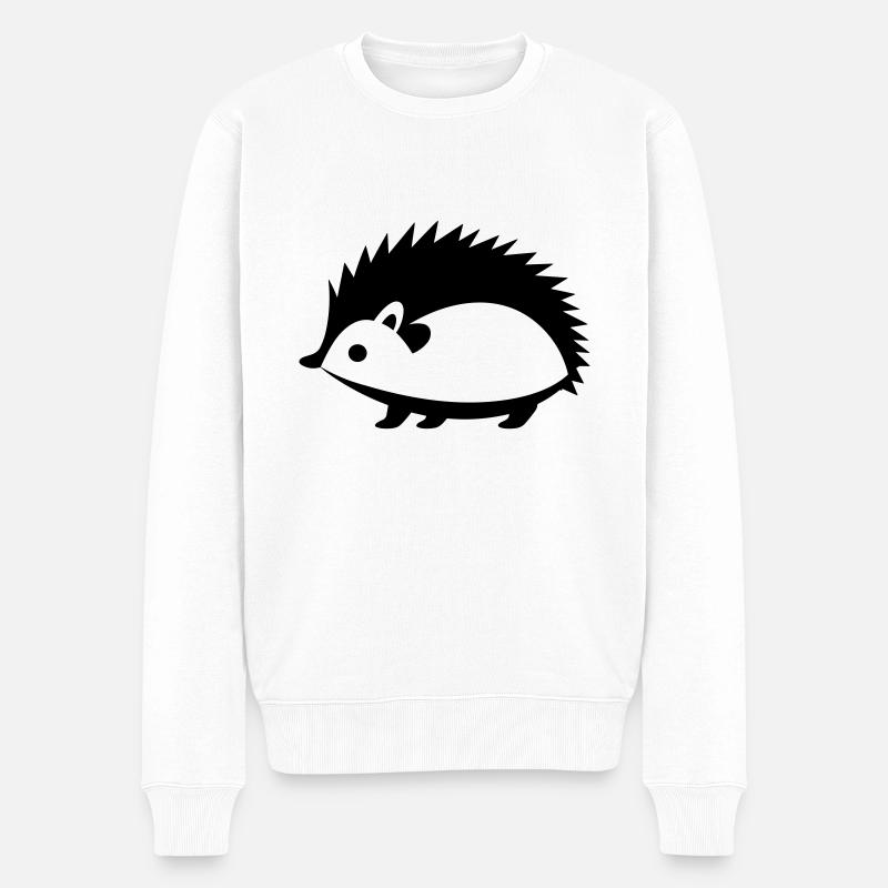 Igel - Männer Premium Bio Pullover - Weiß