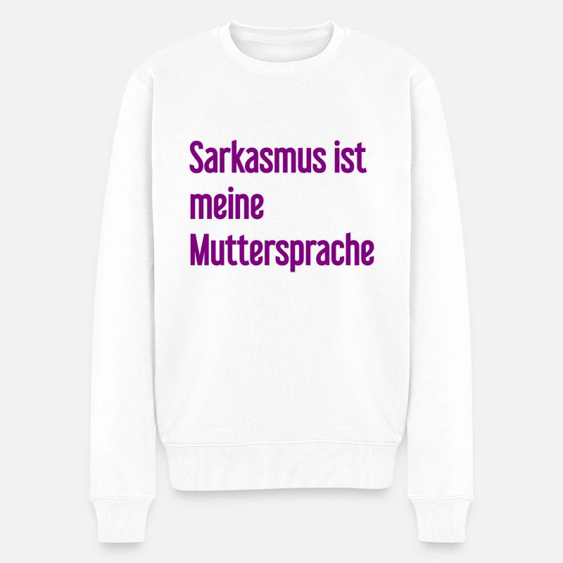 Sarkasmus-Profi - Männer Premium Bio Pullover - Weiß