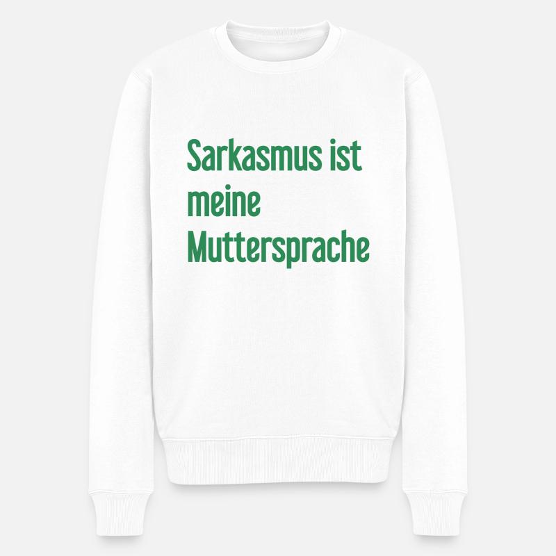 Sarkasmus-Profi - Männer Premium Bio Pullover - Weiß