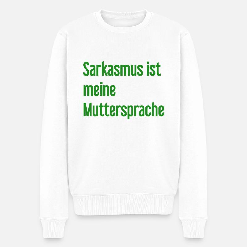 Sarkasmus-Profi - Männer Premium Bio Pullover - Weiß