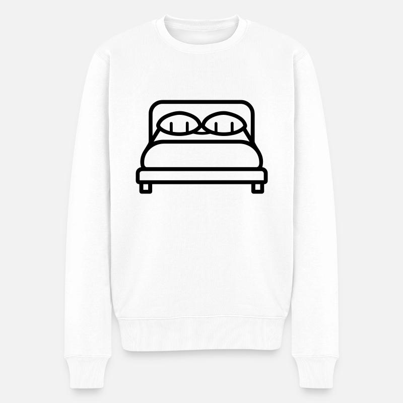 Bett - Männer Premium Bio Pullover - Weiß