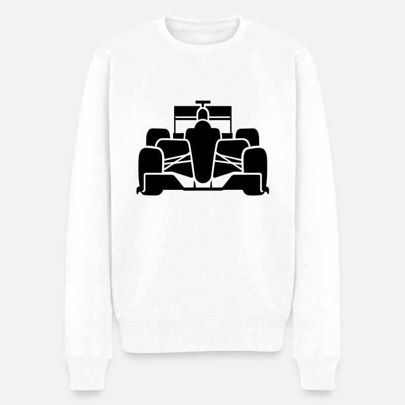 Rennwagen - Männer Premium Bio Pullover - Weiß