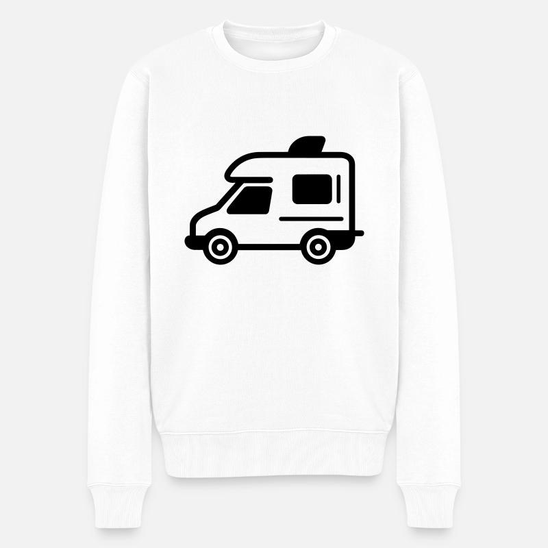 camping car - Pull Premium bio Homme - blanc