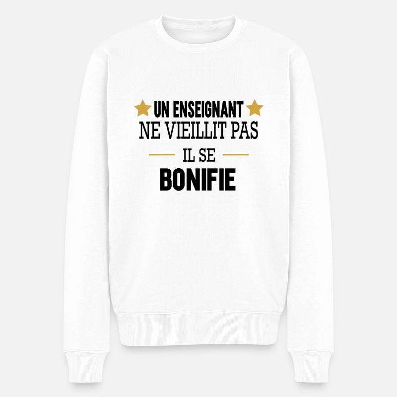 Cadeau anniversaire enseignant - Pull Premium bio Homme - blanc
