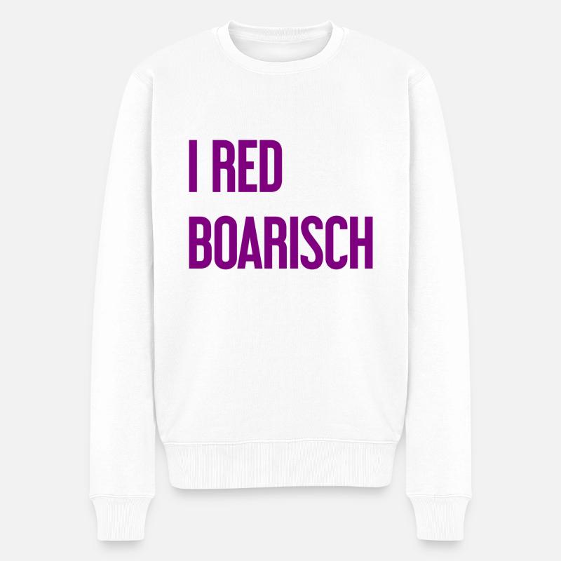I boarisch rouge - Pull Premium bio Homme - blanc