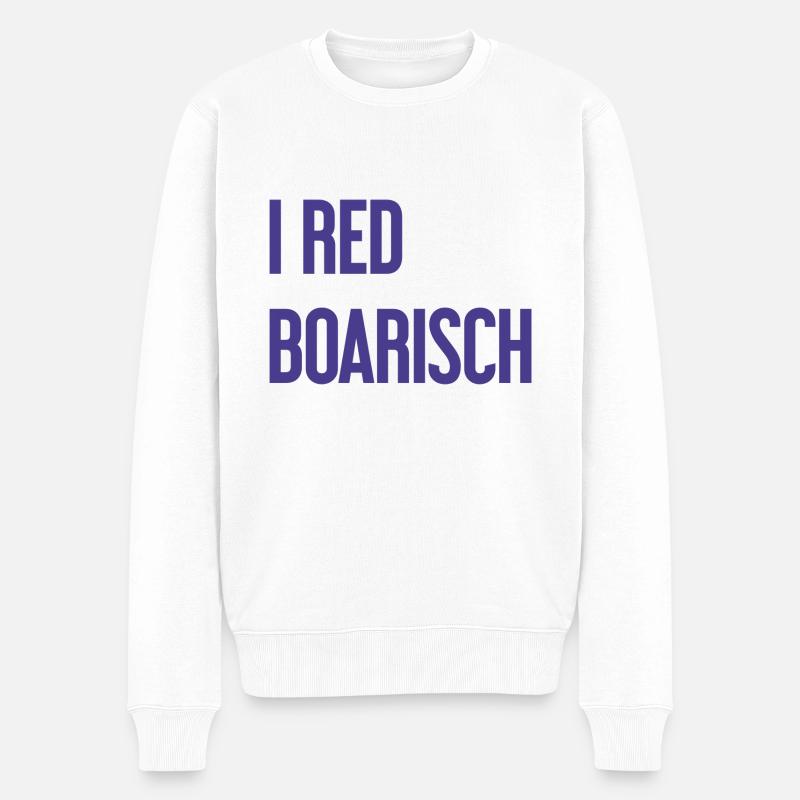 I boarisch rouge - Pull Premium bio Homme - blanc