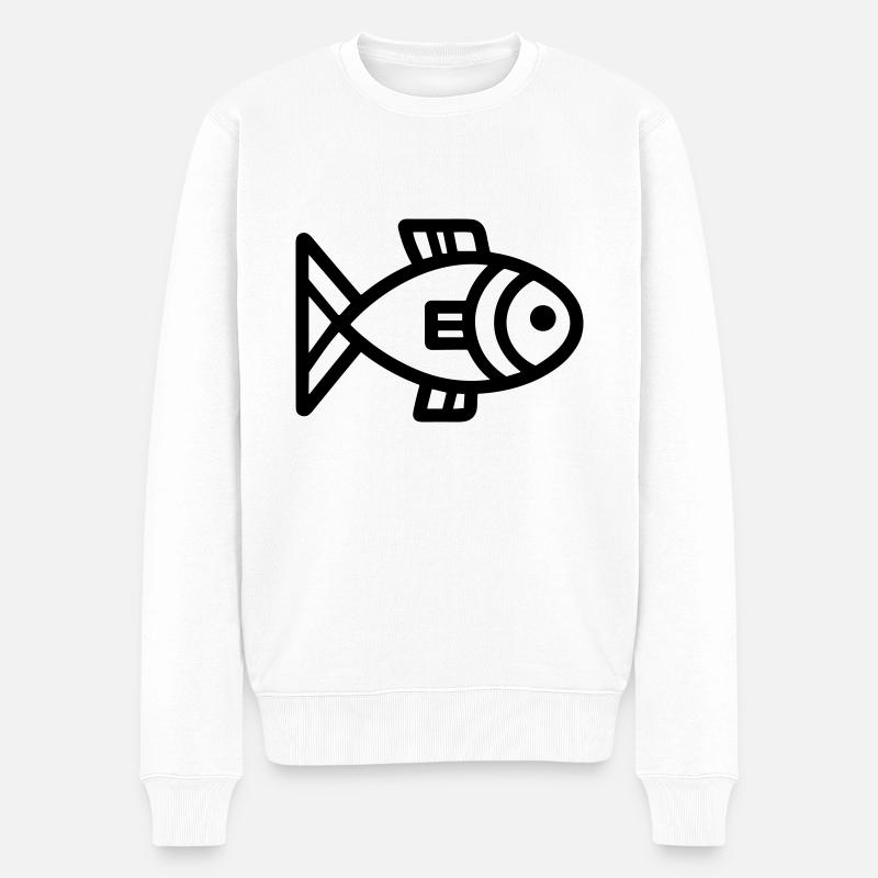Poisson - Pull Premium bio Homme - blanc