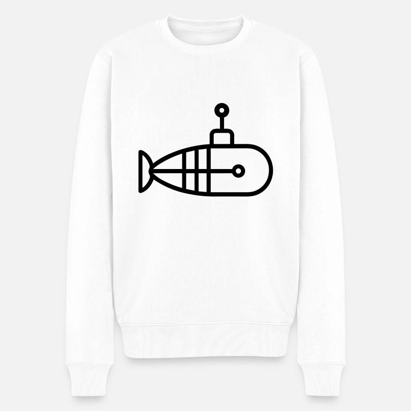 bateau Sous-marin - Pull Premium bio Homme - blanc