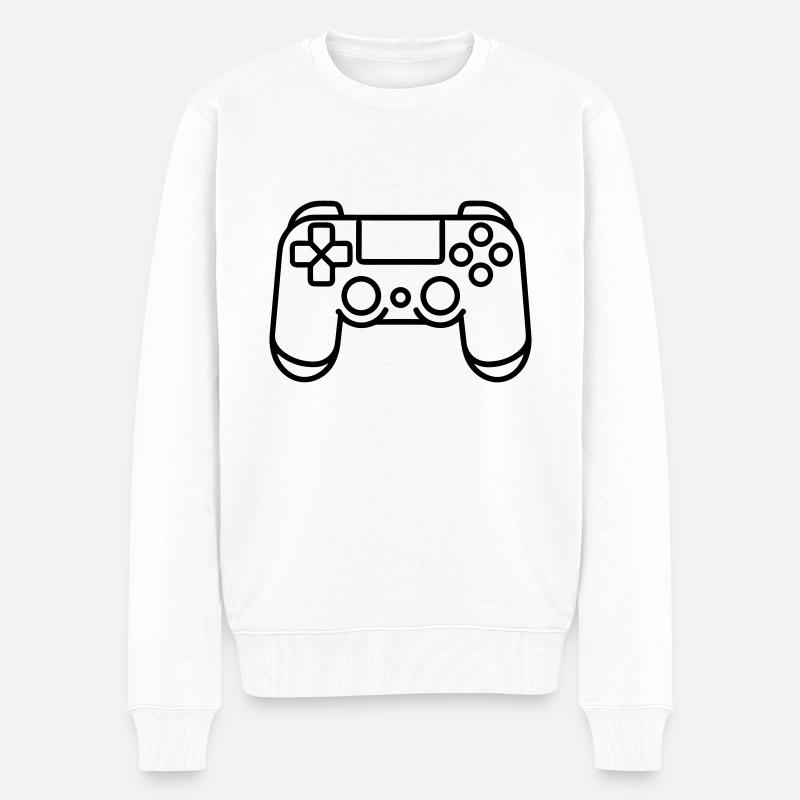 Controller für Videospiele - Männer Premium Bio Pullover - Weiß