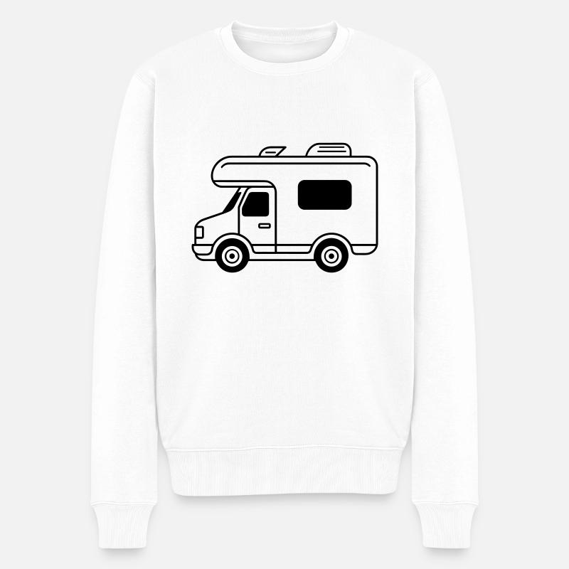 camping car - Pull Premium bio Homme - blanc