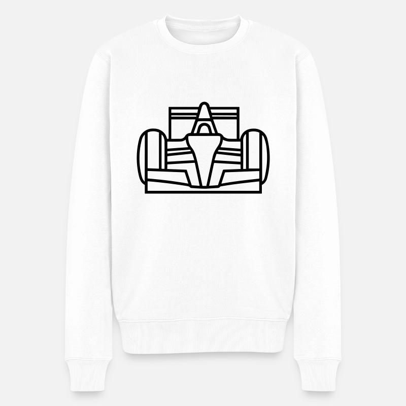 Rennwagen - Männer Premium Bio Pullover - Weiß