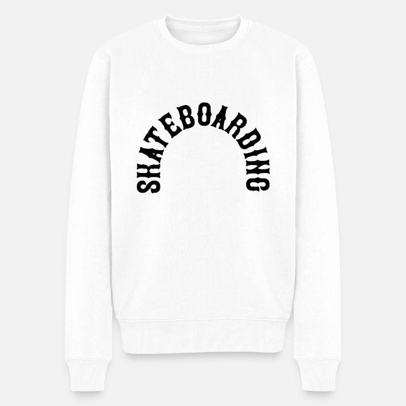 Skateboarding - Männer Premium Bio Pullover - Weiß