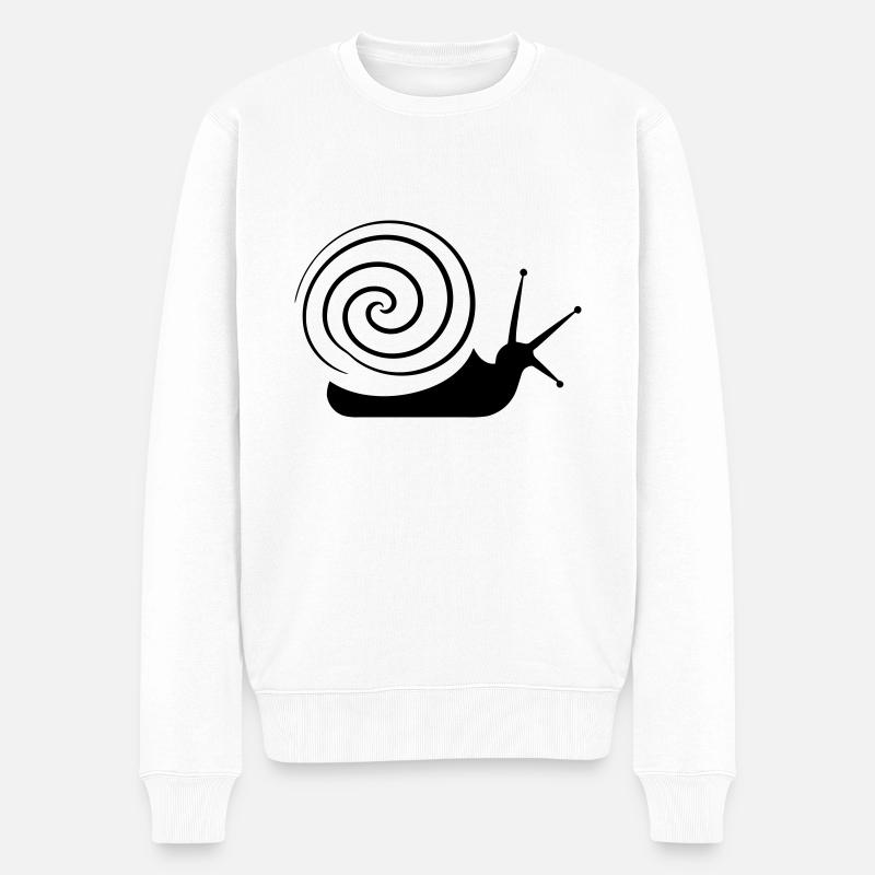 escargots - Pull Premium bio Homme - blanc
