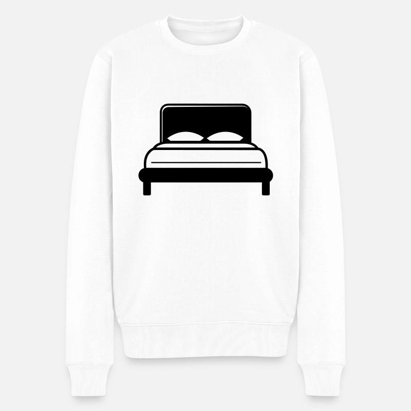 Bett - Männer Premium Bio Pullover - Weiß