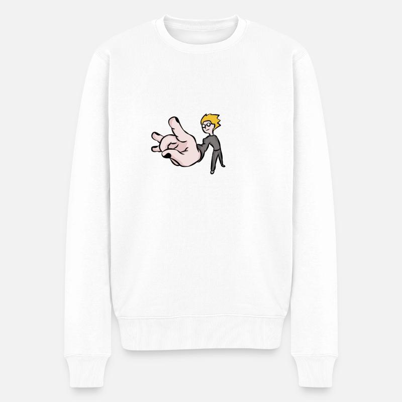 Figuren - Männer Premium Bio Pullover - Weiß