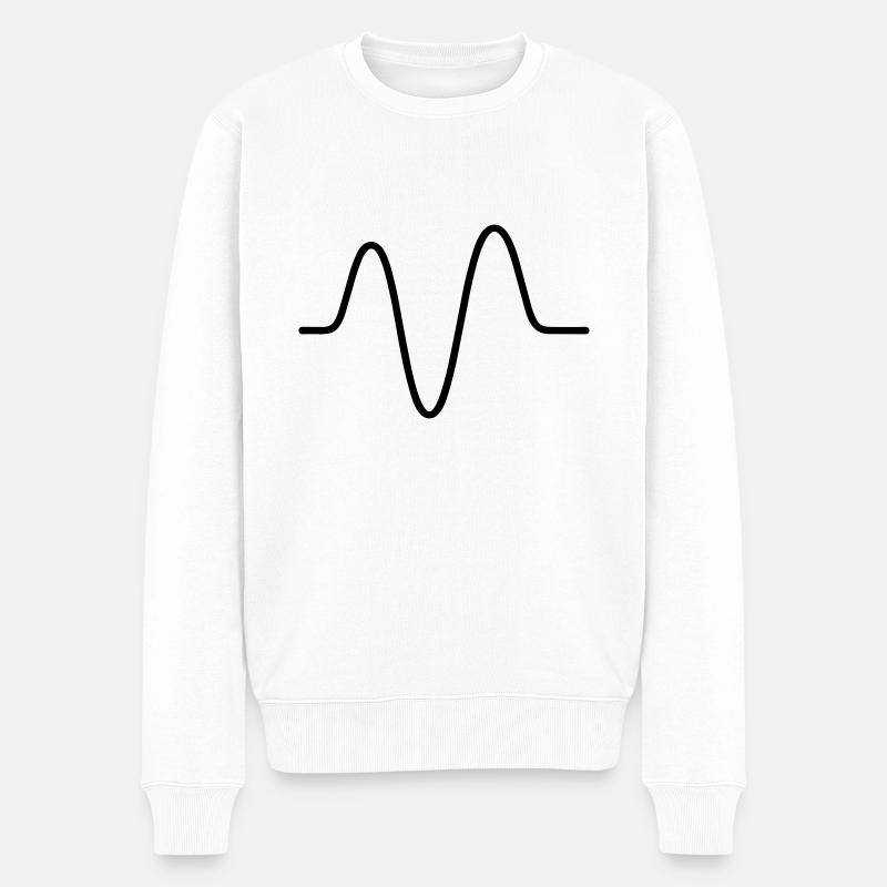 Puls, Herzschlag - Männer Premium Bio Pullover - Weiß