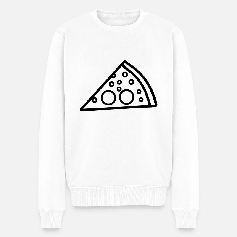 part de pizza - Pull Premium bio Homme - blanc