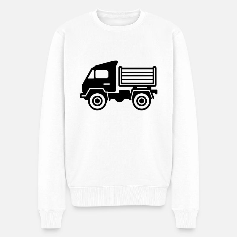 Lkw - Männer Premium Bio Pullover - Weiß