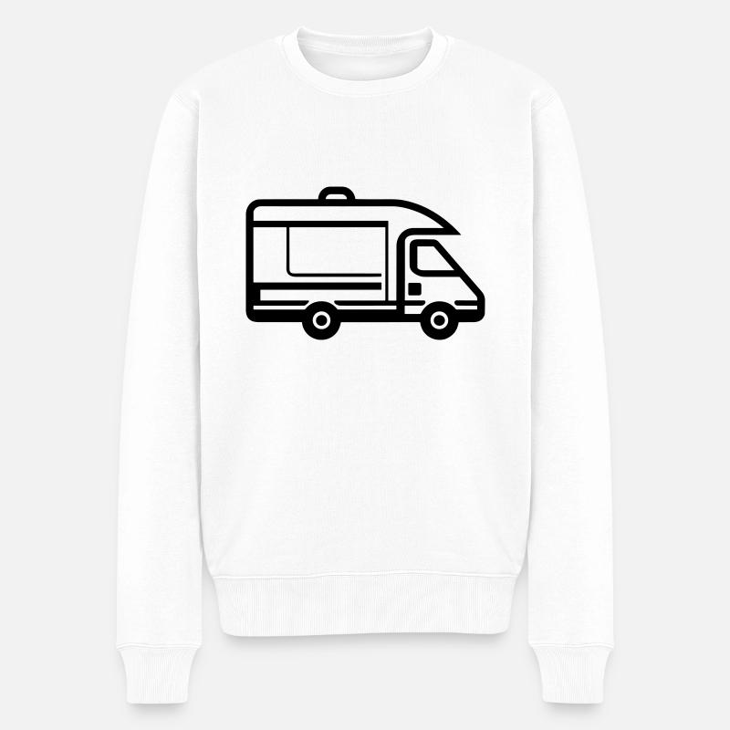 camping car - Pull Premium bio Homme - blanc