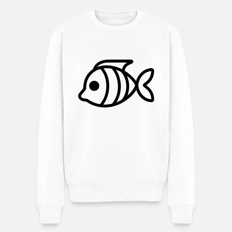 Poisson - Pull Premium bio Homme - blanc