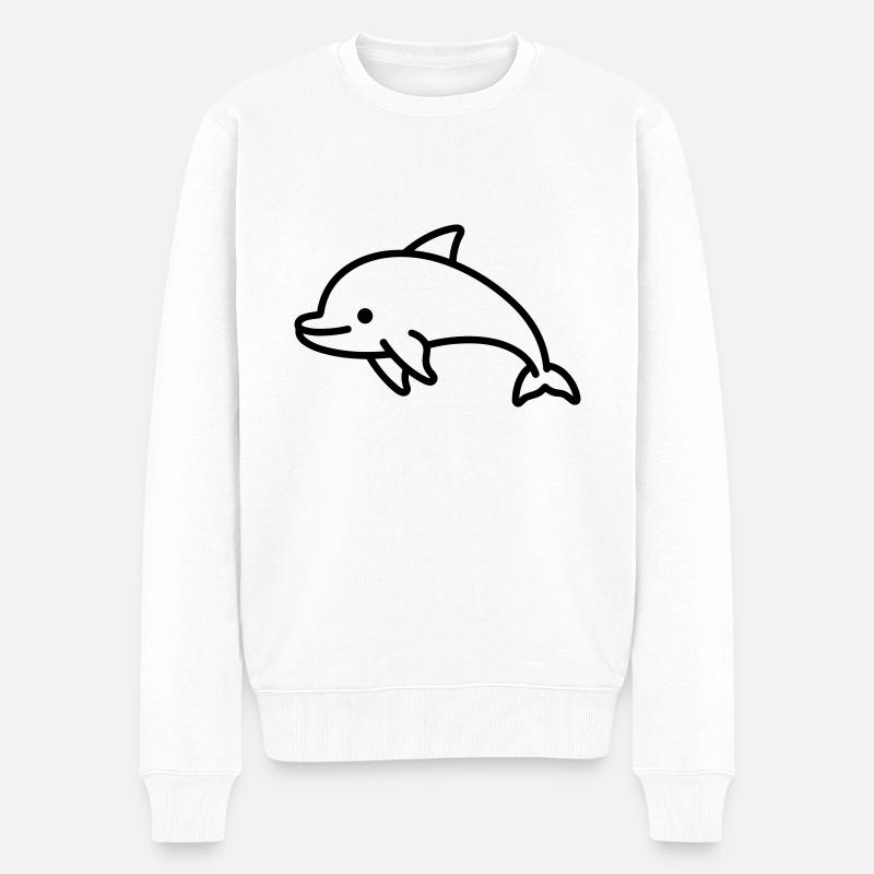 dolphin - Men's Premium Organic Jumper - white