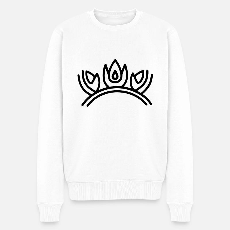 Diadem - Männer Premium Bio Pullover - Weiß