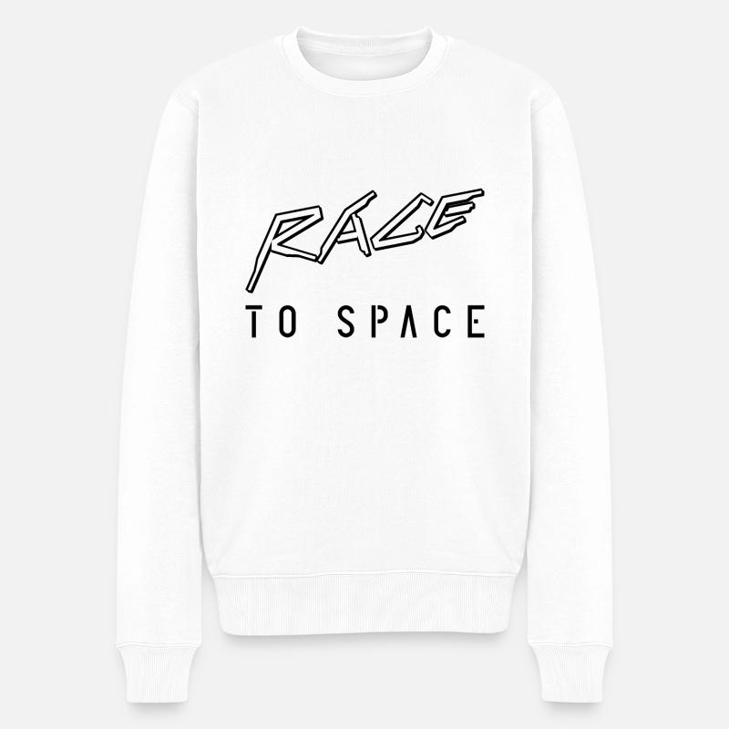 Race to space - Männer Premium Bio Pullover - Weiß