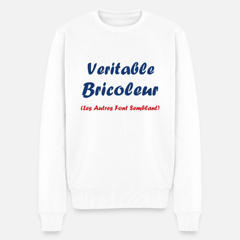 bricoleur - Pull Premium bio Homme - blanc