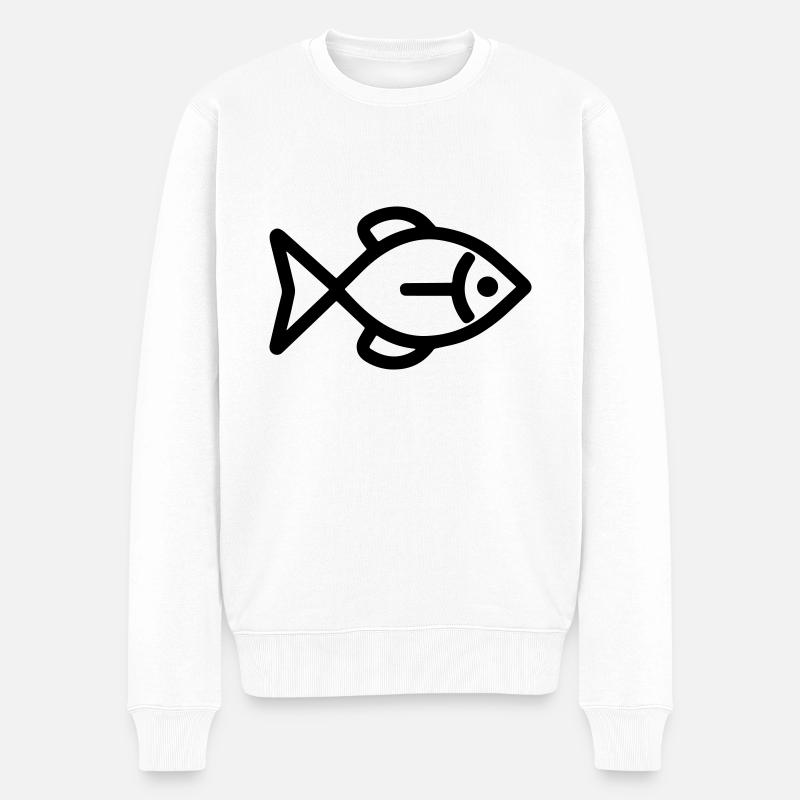 Poisson - Pull Premium bio Homme - blanc