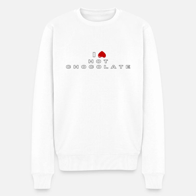 Je déteste le chocolat chaud - Pull Premium bio Homme - blanc