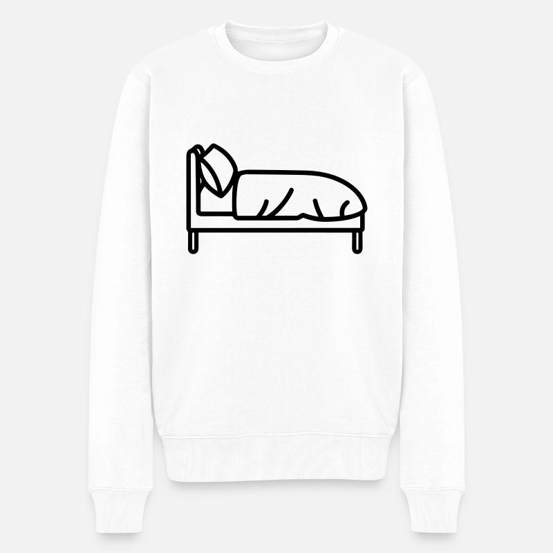 Bett - Männer Premium Bio Pullover - Weiß