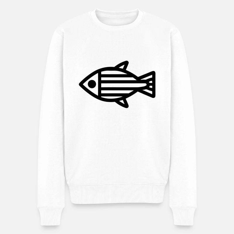 Poisson - Pull Premium bio Homme - blanc