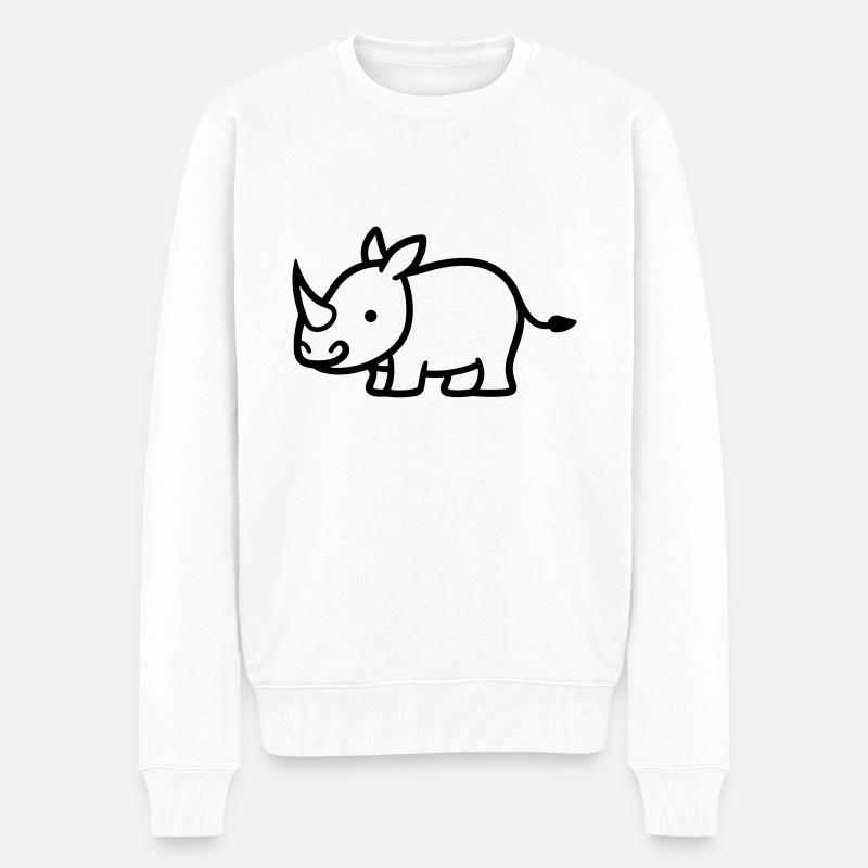 Rhinocéros - Pull Premium bio Homme - blanc