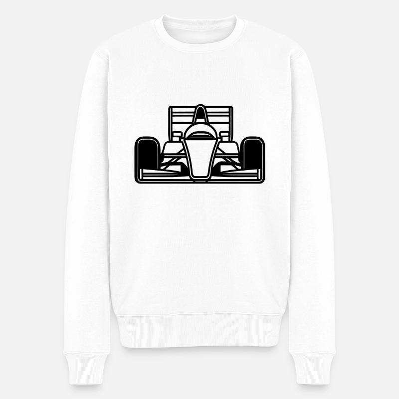 Rennwagen - Männer Premium Bio Pullover - Weiß