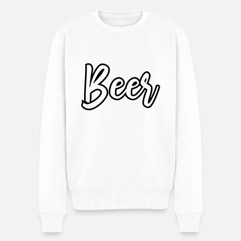 Bière - Pull Premium bio Homme - blanc