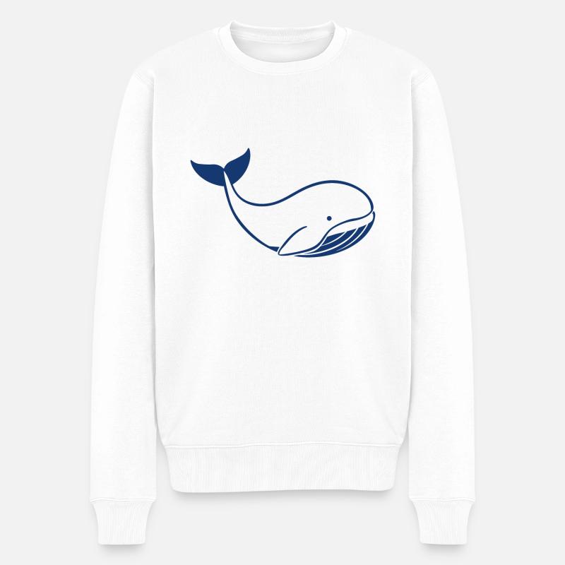 Baby-Wal - Männer Premium Bio Pullover - Weiß