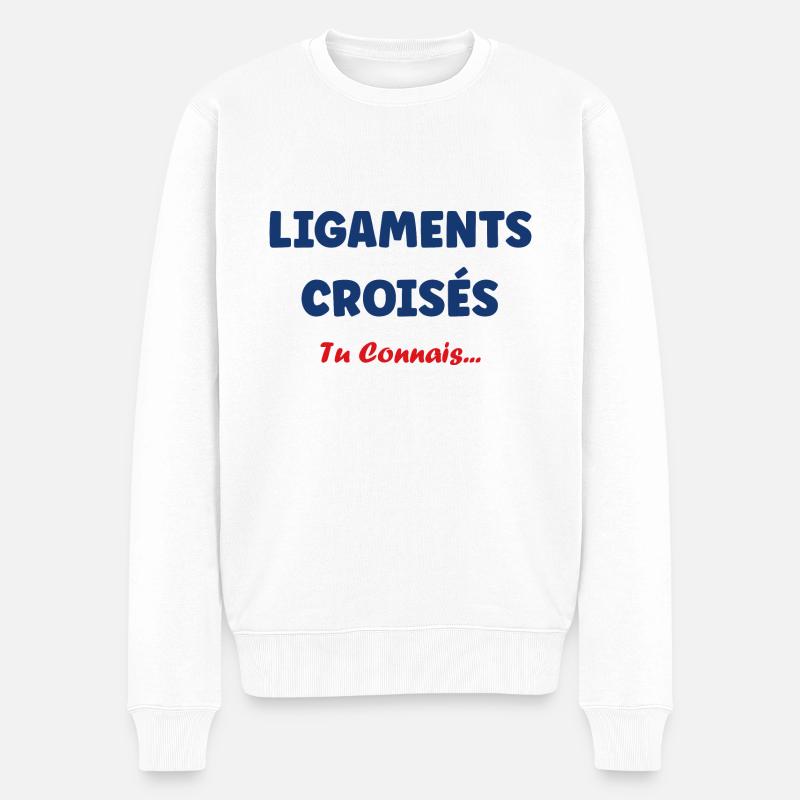 ligaments croises - Pull Premium bio Homme - blanc
