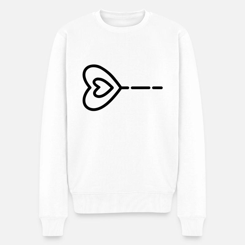 Flèche coeur - Pull Premium bio Homme - blanc