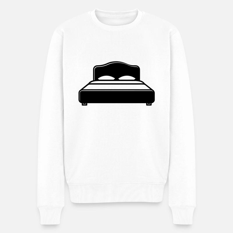 Bett - Männer Premium Bio Pullover - Weiß