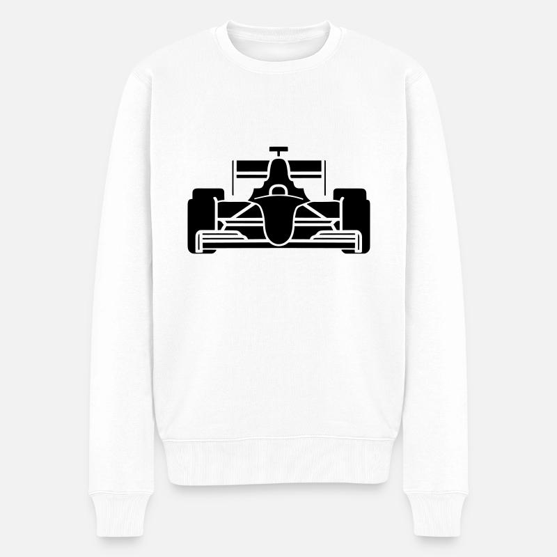 Rennwagen - Männer Premium Bio Pullover - Weiß