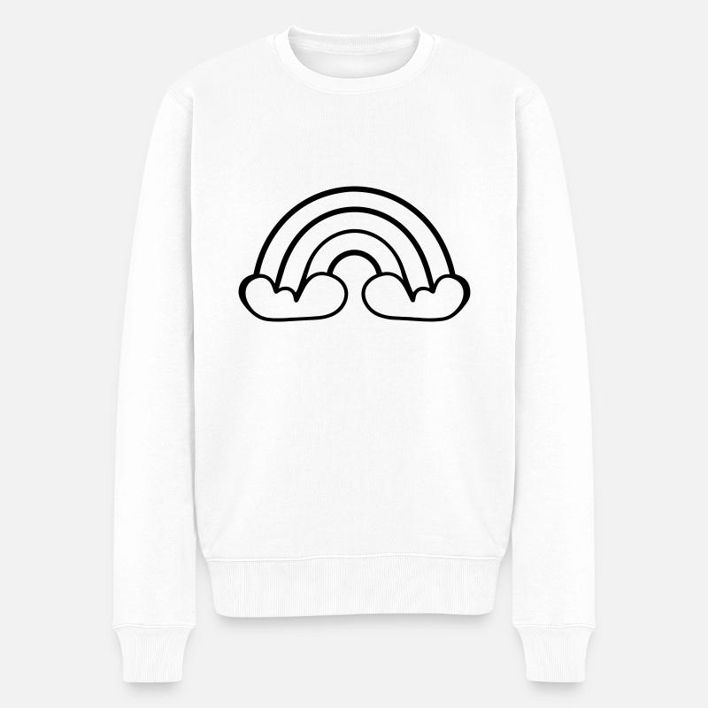 Arc en ciel - Pull Premium bio Homme - blanc