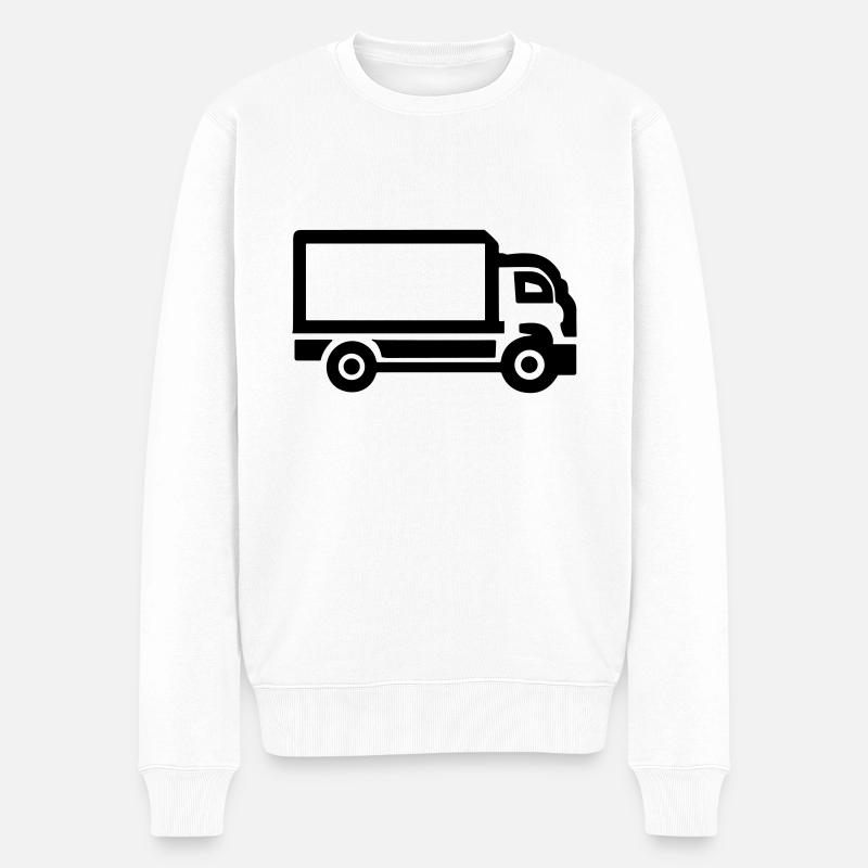 Lkw - Männer Premium Bio Pullover - Weiß