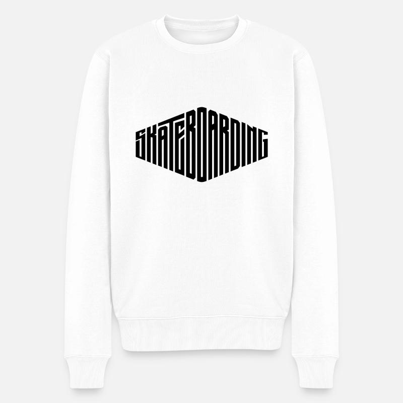 Skateboarding - Männer Premium Bio Pullover - Weiß