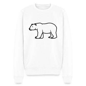 Eisbär - Männer Premium Bio Pullover - Weiß - Vorne - Thijin (182cm)