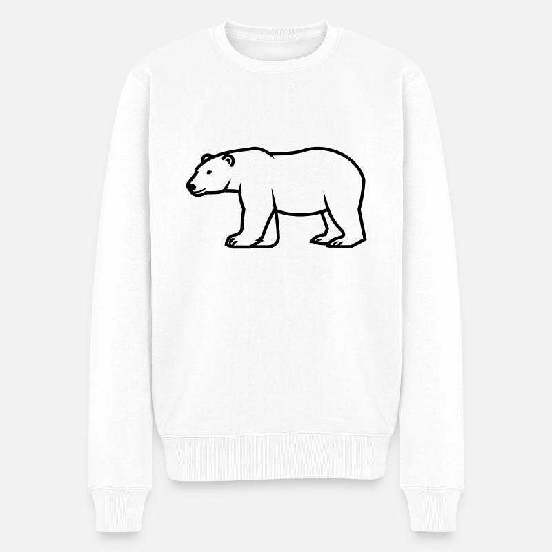Ours polaire - Pull Premium bio Homme - blanc