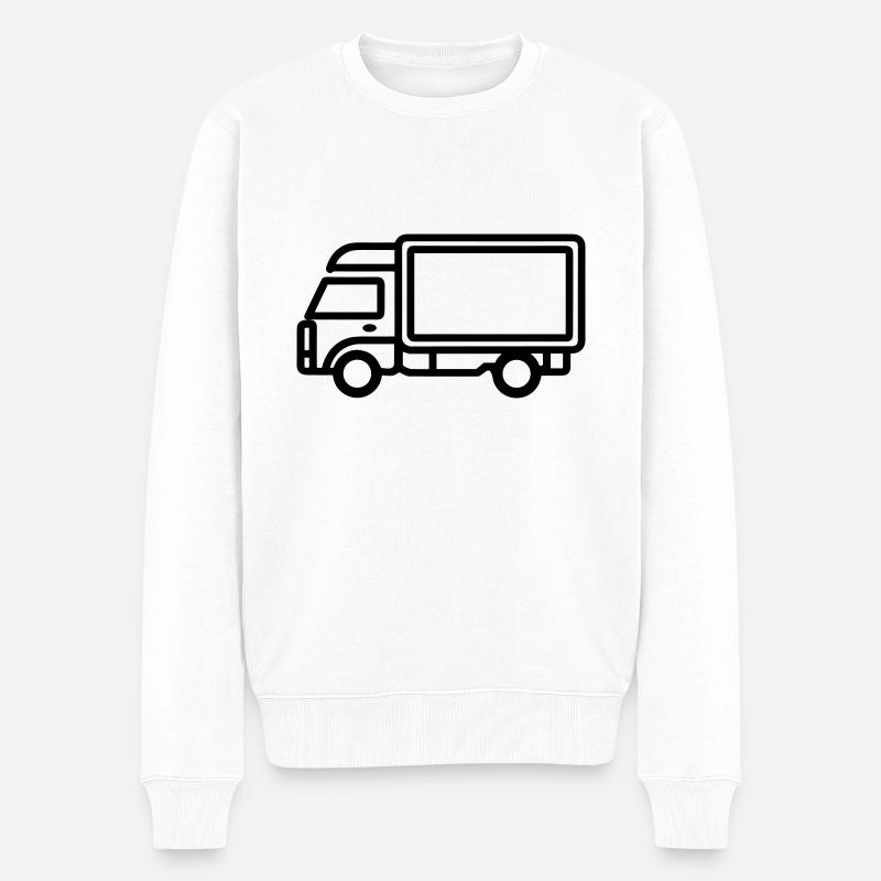 Lkw - Männer Premium Bio Pullover - Weiß