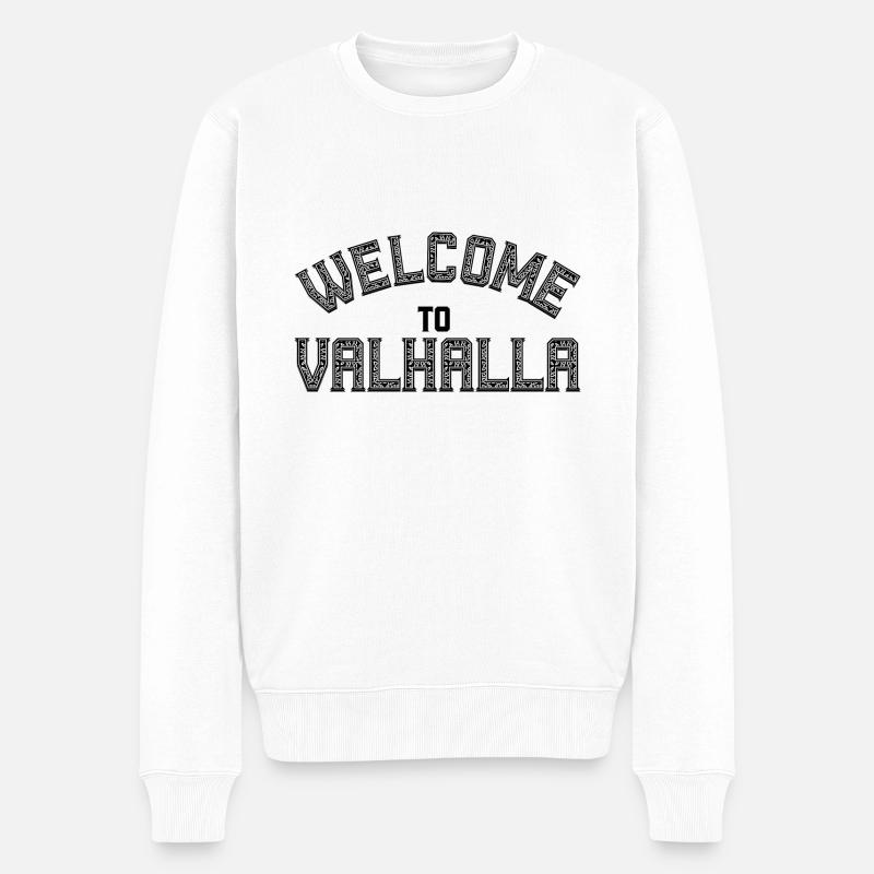 Bienvenue au Valhalla - Pull Premium bio Homme - blanc