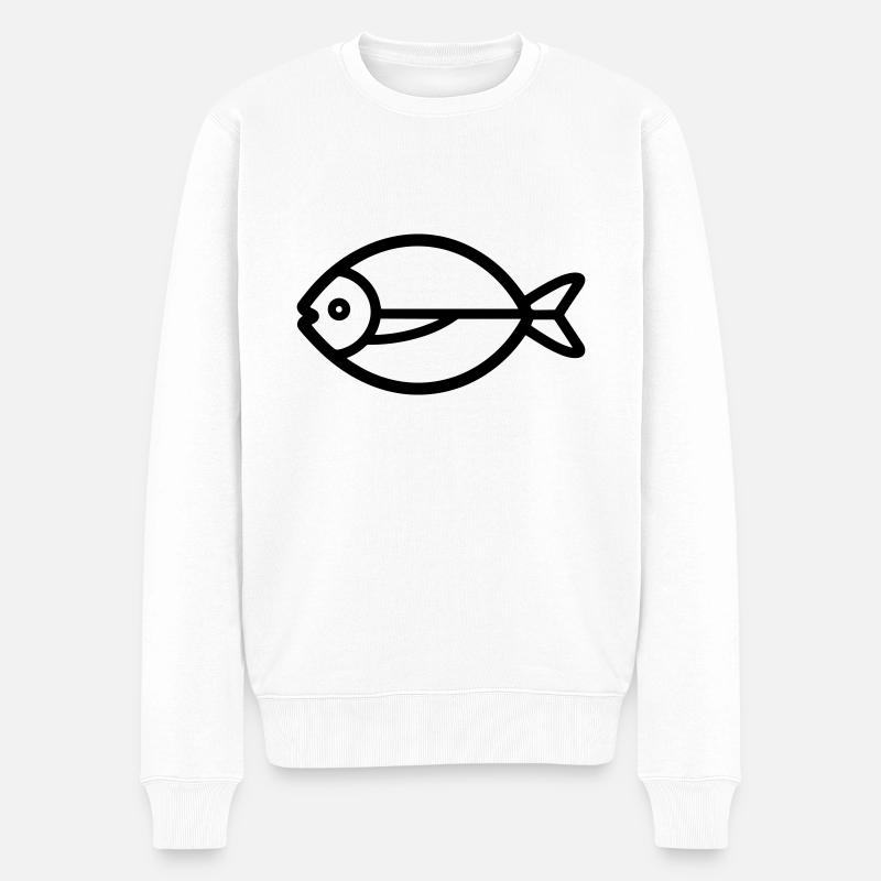 Poisson - Pull Premium bio Homme - blanc