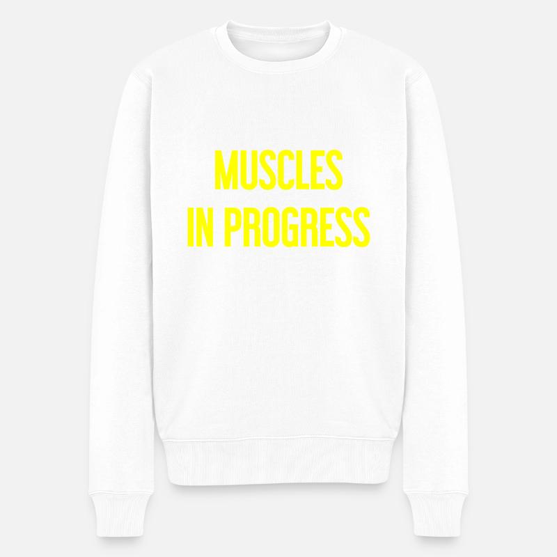 Muscles en progression - Pull Premium bio Homme - blanc